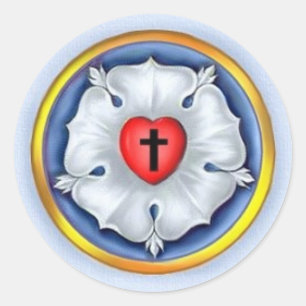 Etiqueta do rosa de Luther
