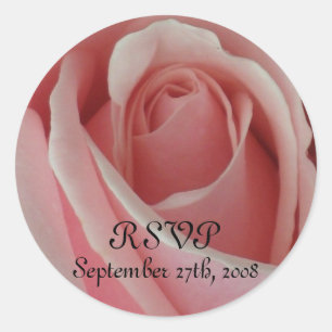 Etiqueta do rosa do rosa de RSVP