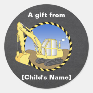 Etiqueta do saco de Goodie do escavador da máquin