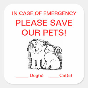 Etiqueta do salvamento do animal de estimação