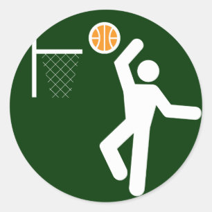 Etiqueta do símbolo do basquetebol