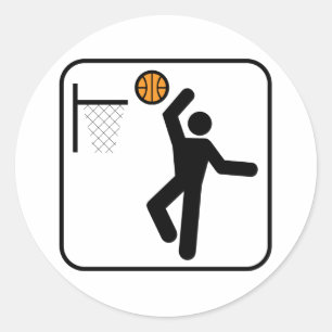 Etiqueta do símbolo do basquetebol