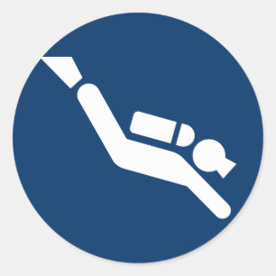 Etiqueta do símbolo do mergulho autónomo