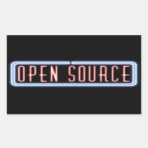 Etiqueta do sinal de néon de Open Source
