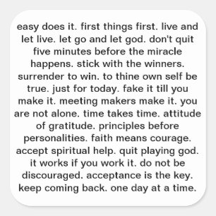 Etiqueta do slogan do AA