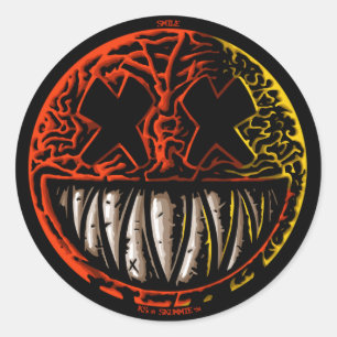 Etiqueta do sorriso de Skummie
