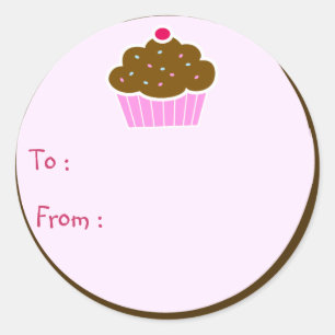 Etiqueta do Tag do presente do cupcake da nuvem