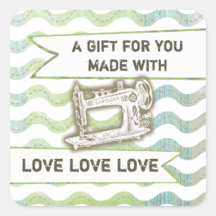 Etiqueta do Tag do presente do rickrack da máquin