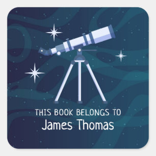 Etiqueta do Telescópio Astronômico