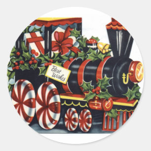 Etiqueta do trem do feriado do vintage do KRW