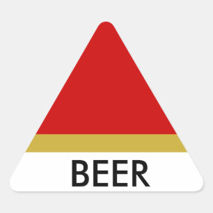 Etiqueta do triange da CERVEJA