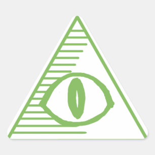Etiqueta do triângulo do olho de Illuminati -