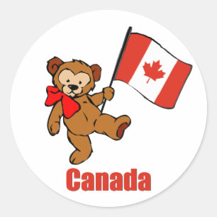Etiqueta do urso de ursinho de Canadá