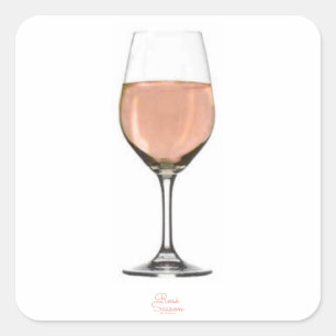 Etiqueta do vidro de vinho rosé