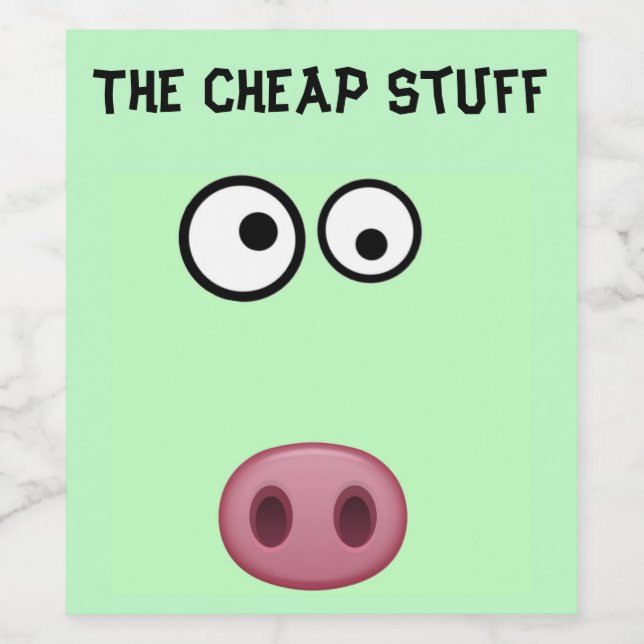 Etiqueta do vinho barato (Rótulo Único)