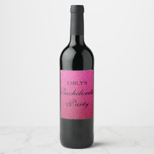 Etiqueta do vinho da festa de solteira do brilho