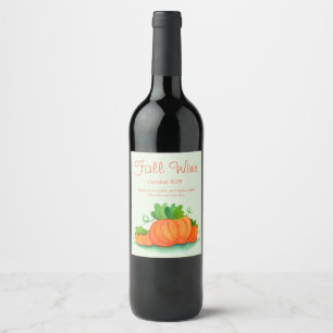 Etiqueta do vinho da queda