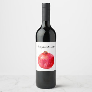 Etiqueta do vinho da romã
