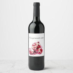 Etiqueta do vinho da romã
