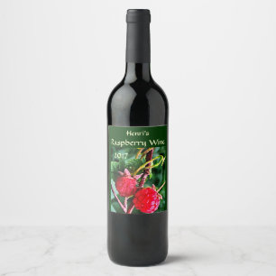 Etiqueta do vinho de fruta da framboesa