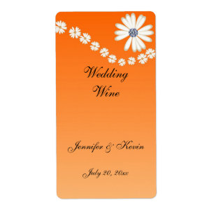 Etiqueta do vinho do casamento