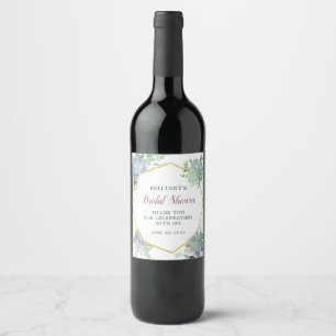 Etiqueta do vinho do chá de panela do Succulent