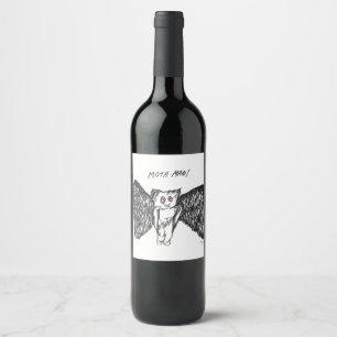 Etiqueta do vinho do homem da traça