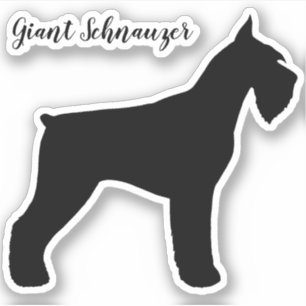 Etiqueta do vinil da silhueta do cão do Schnauzer