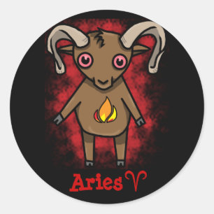 Etiqueta do zodíaco do Aries!