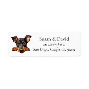 Etiqueta Doberman Pinscher Dog Breed Pet Lovers