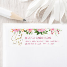Doce 16 Floral Blush Rosa e Dourado Endereço de Re