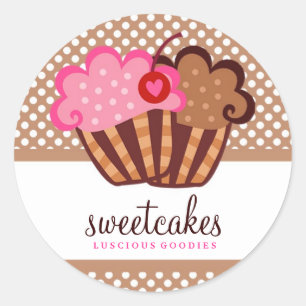Etiqueta doce do cupcake de 311 bolos