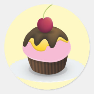 Etiqueta doce do deleite, cupcake