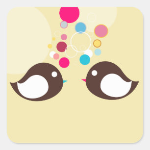 Etiqueta doce dos pássaros