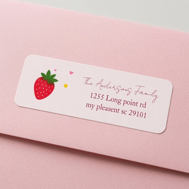 Etiqueta Doce Morango Rosa (Criador carregado)