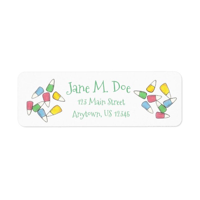 Etiqueta Doces de Páscoa de Primavera de Milho de Pastel (Frente)