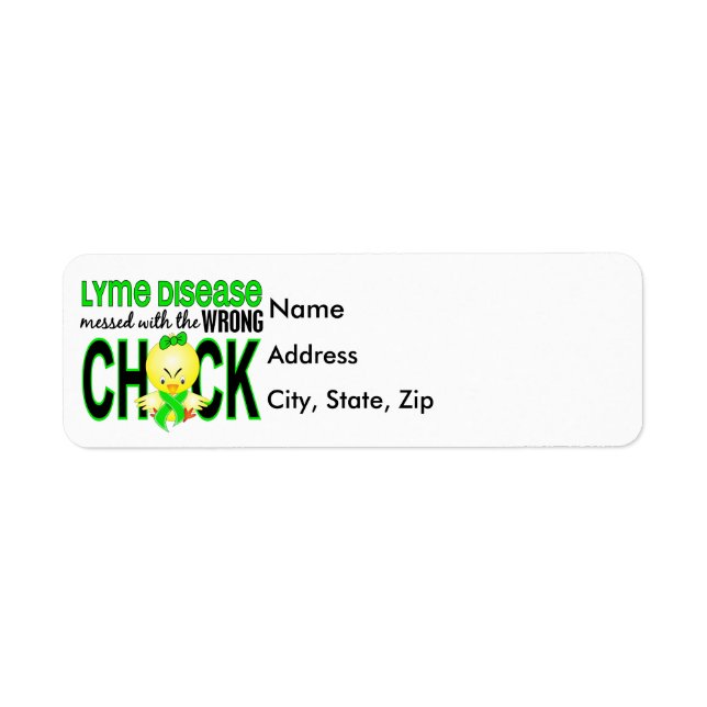 Etiqueta Doença De Lyme Mensada Com Pintinho Errado (Frente)