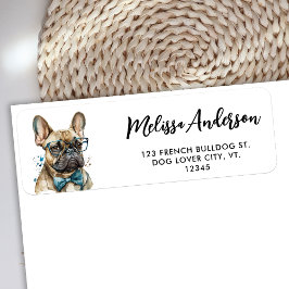 Etiqueta Dog French Bulldog Personalizado Pet Return Addres