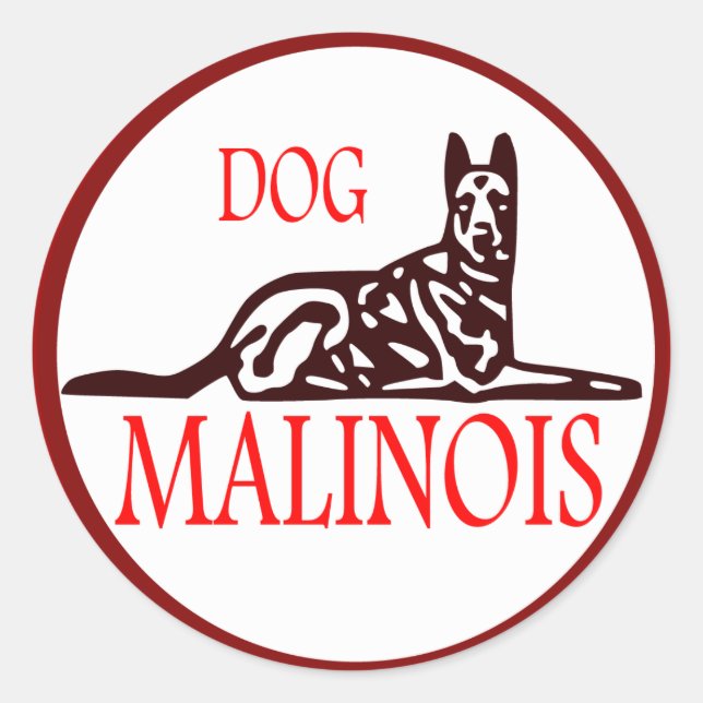 etiqueta Dog malinois (Frente)