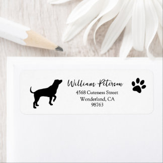 Etiqueta Dog Paw Print Address Labels, Return Address