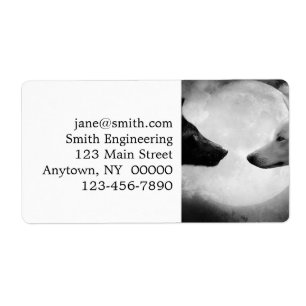 Etiqueta Dois lobos se encarando