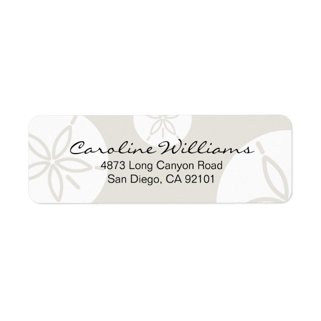 Etiqueta Dólar de areia (Frente)