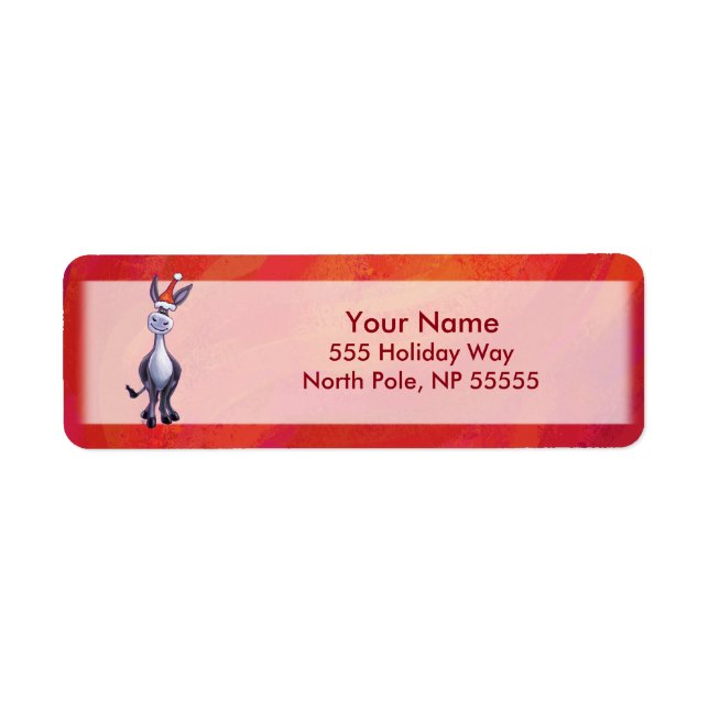Etiqueta Donkey Christmas (Frente)