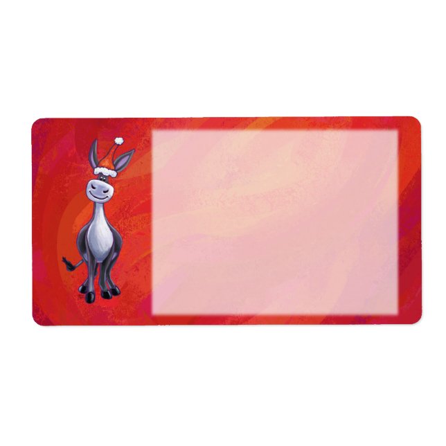 Etiqueta Donkey Christmas (Frente)