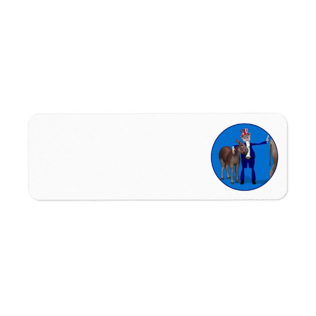 Etiqueta Donkey Lover Tio Sam (Frente)