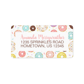 Etiqueta Donuts Return Address Labels