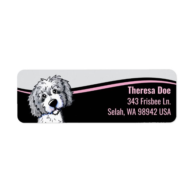 Etiqueta Doodle Wave Address Label (Frente)
