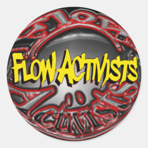 Etiqueta dos activistas do fluxo