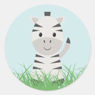 Etiqueta dos animais do safari - zebra