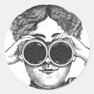 Etiqueta dos binóculos de Steampunk
